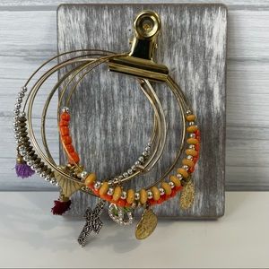 Rue 21 Bracelets set of 6 wire- Multi colors.